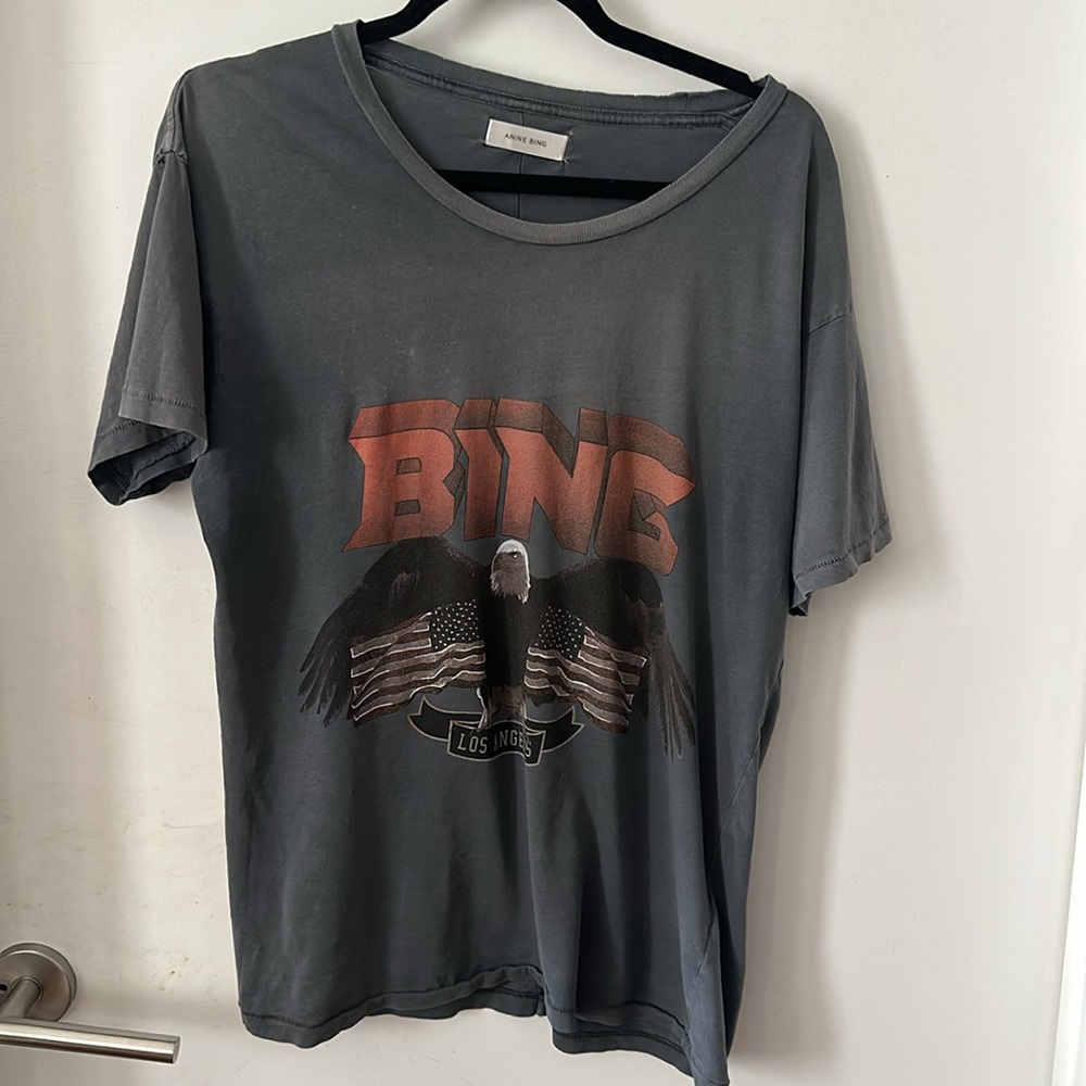 Anine Bing Vintage Bing Cotton-Jersey T-Shirt - Picture 2 of 10